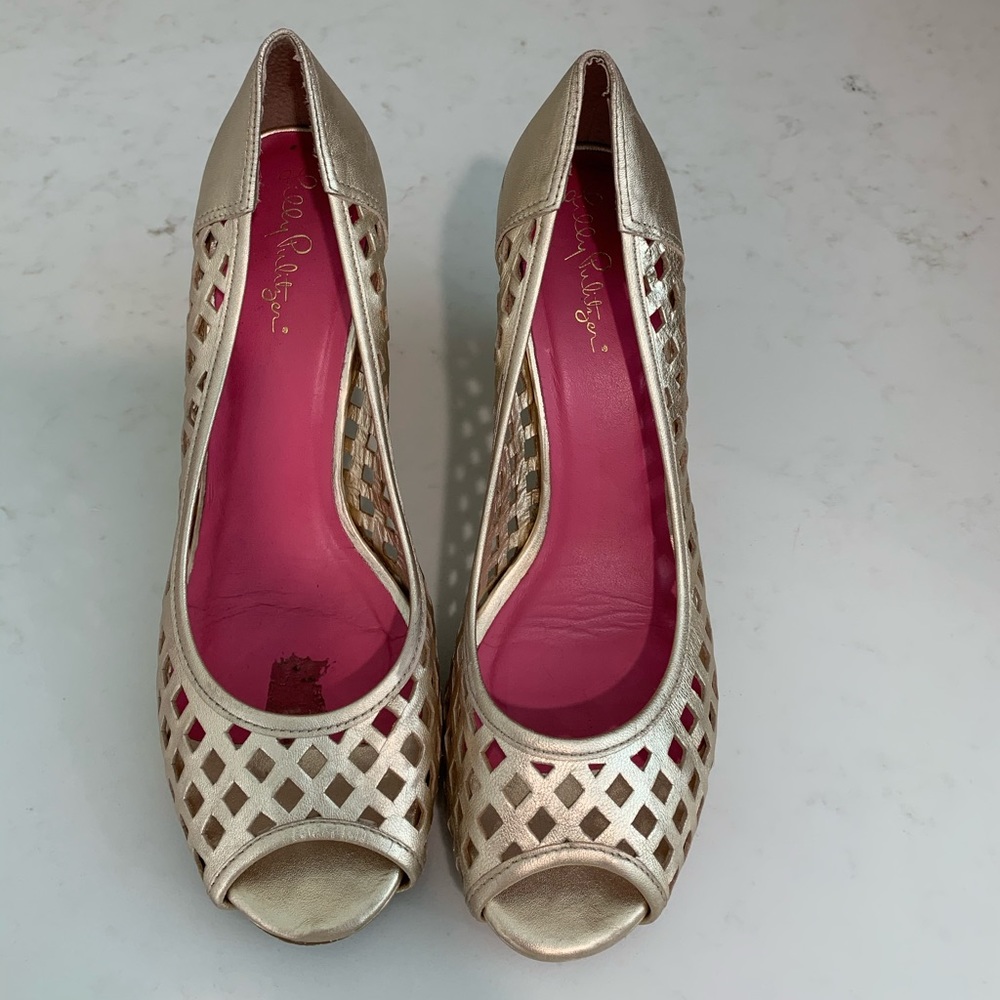 Lilly Pulitzer golf waffle wedges